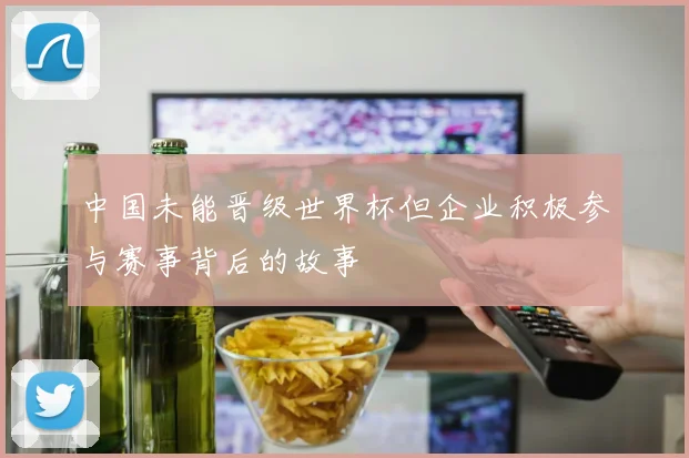 中国未能晋级世界杯但企业积极参与赛事背后的故事